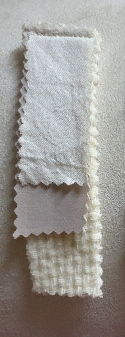 Layered cream and pale pink swatches used in the TexCell material study.