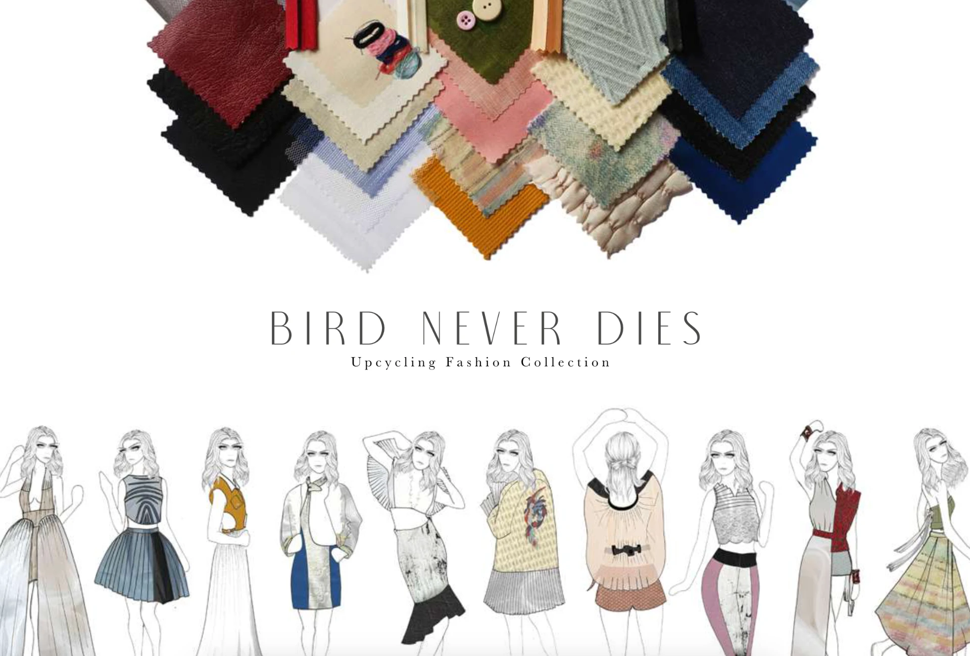 Concept board for The Bird That Never Dies