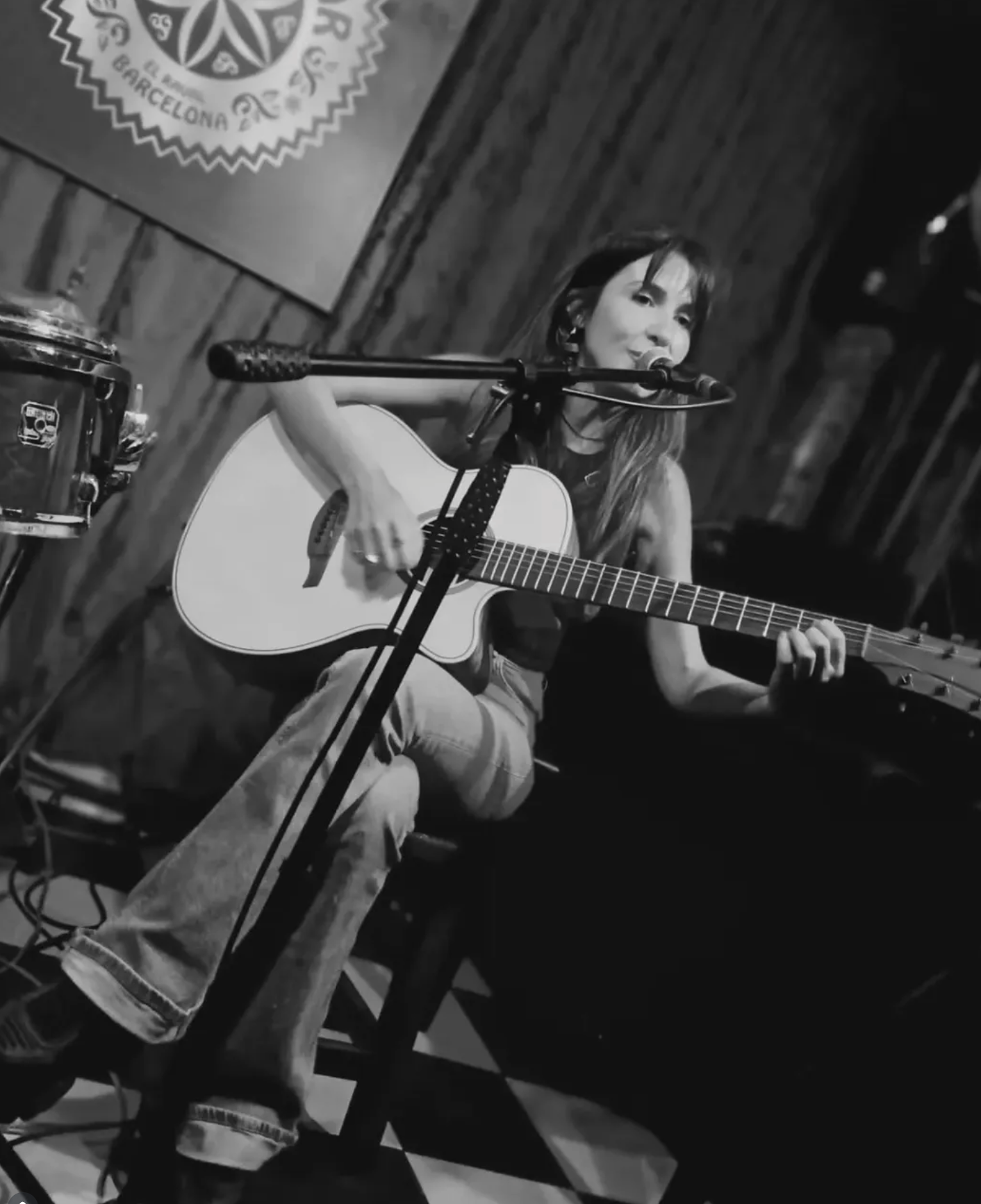 Maya performing live music as May Illusion.